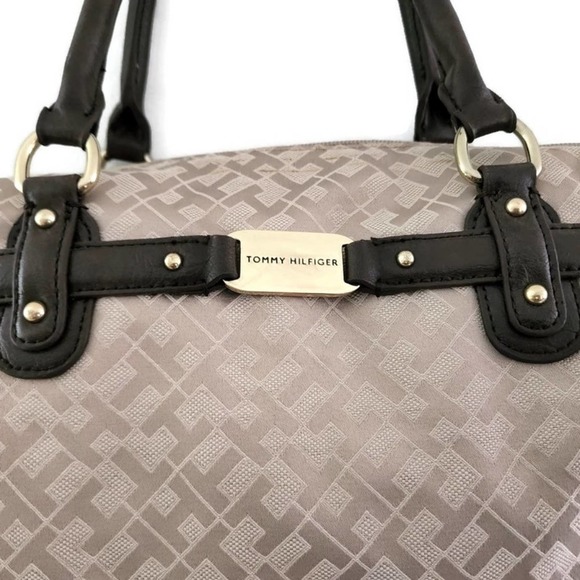 Tommy Hilfiger Women's Tan Canvas Double Handle Tote - Picture 5 of 8